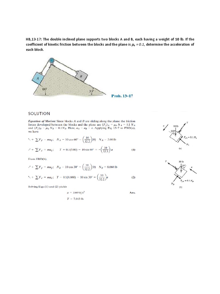 3 Kinetics Of A Particle Force And Acceleration Pdf Pdf Friction