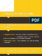 Ethics - Classification of Laws