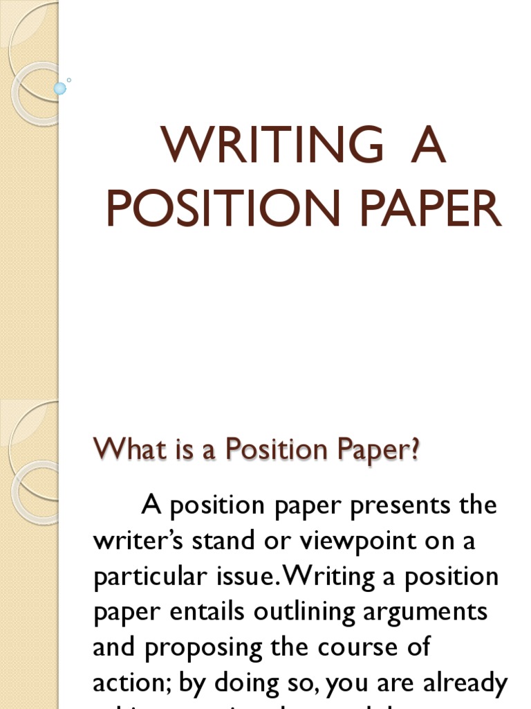 Writing an Effective Position Paper | PDF | Inductive Reasoning | Fallacy