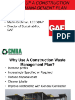 Construction Waste Management Plan