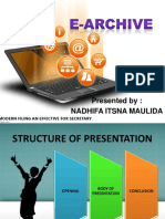 Presented By: Nadhifa Itsna Maulida: Modern Filing An Effective For Secretary