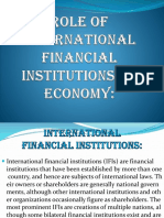 Role of International Financial Institutions On Indian Economy