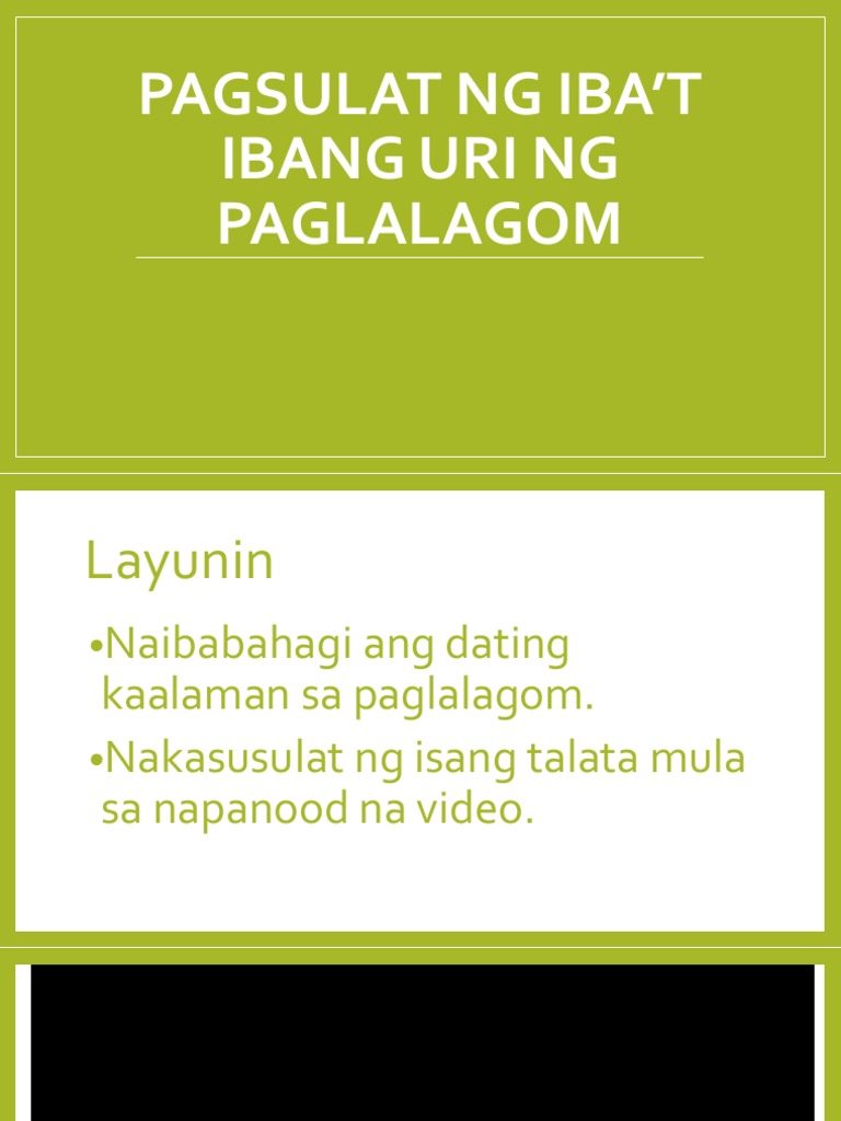 Pagsulat Ng Iba T Ibang Uri Ng Paglalagom2 Pdf