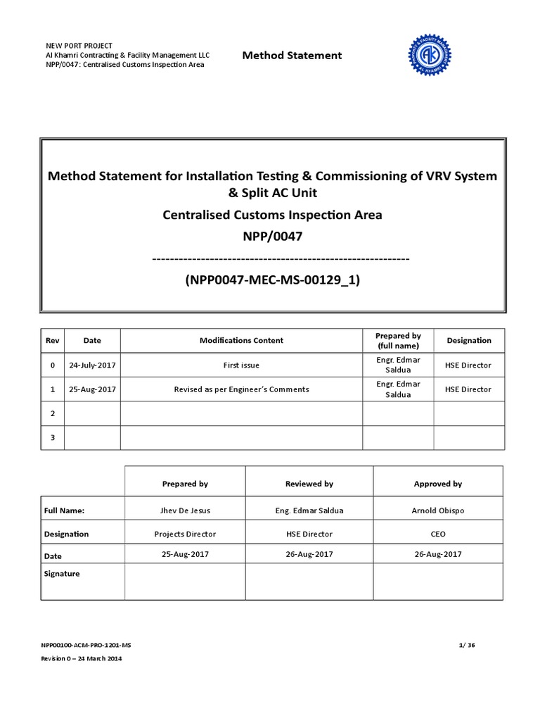 VRV System Installation & Commissioning Guide | PDF | Lighting ...