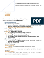 Developmental stages middle late adolescence