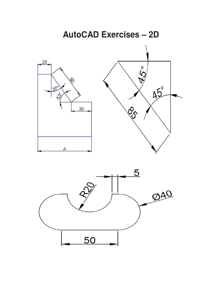 Autocad Ex - 1 | PDF