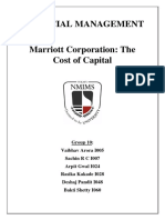 Marriott's Cost of Capital Analysis