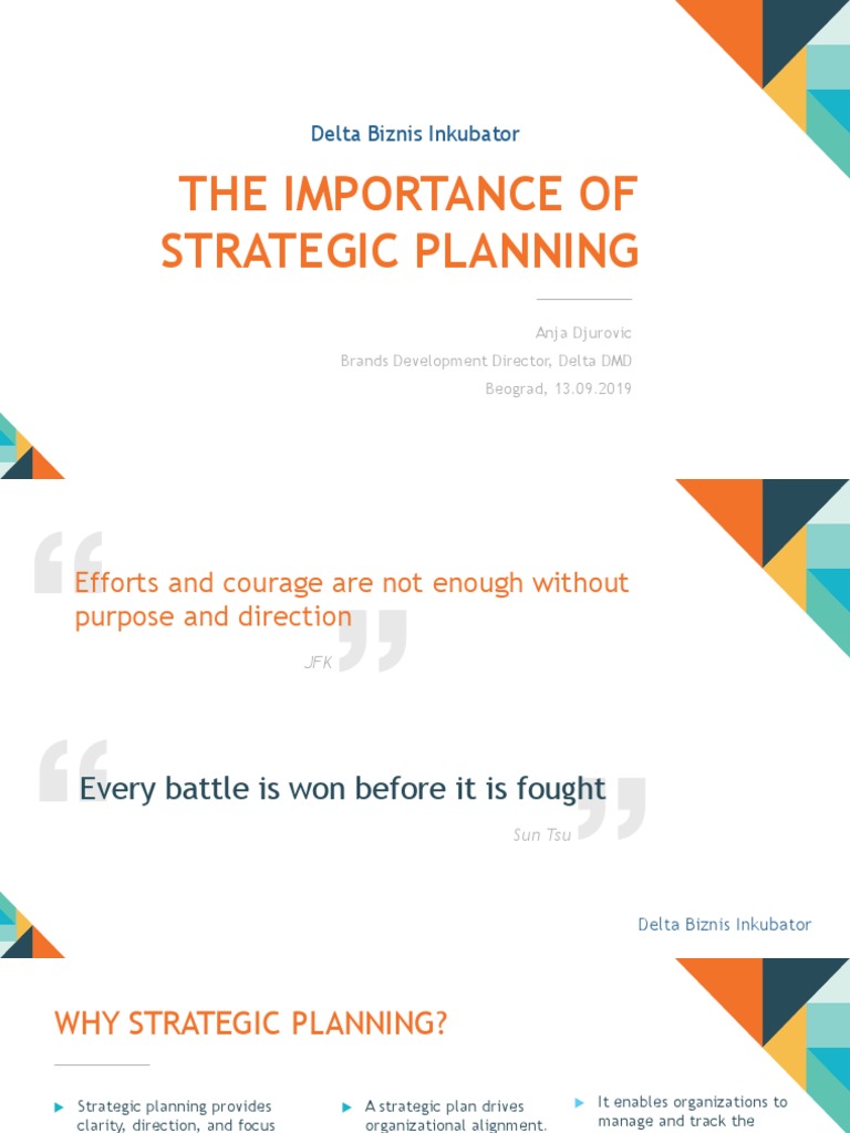The Importance of Strategic Planning | PDF | Strategic Planning ...