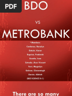 Comparison of Bdo and Metrobank Group 3