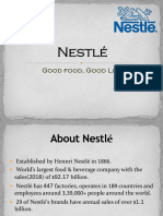 Porter's Value Chain Model of Nestle
