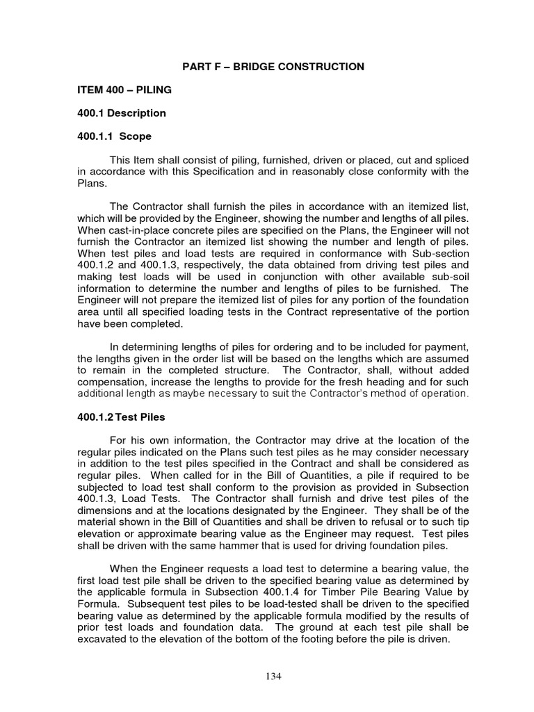 Blue Book Item 400 | PDF | Deep Foundation | Lumber