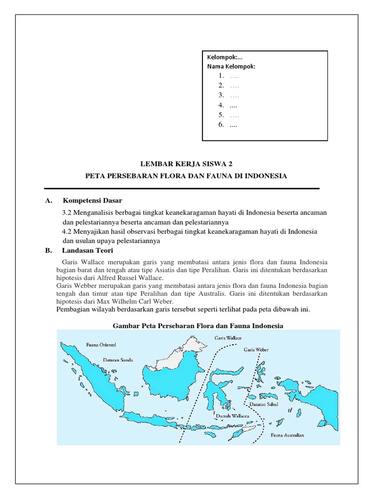 Lks Peta Persebaran Flora Dan Fauna Pdf