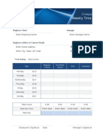 Weekly Time Record: Company Name