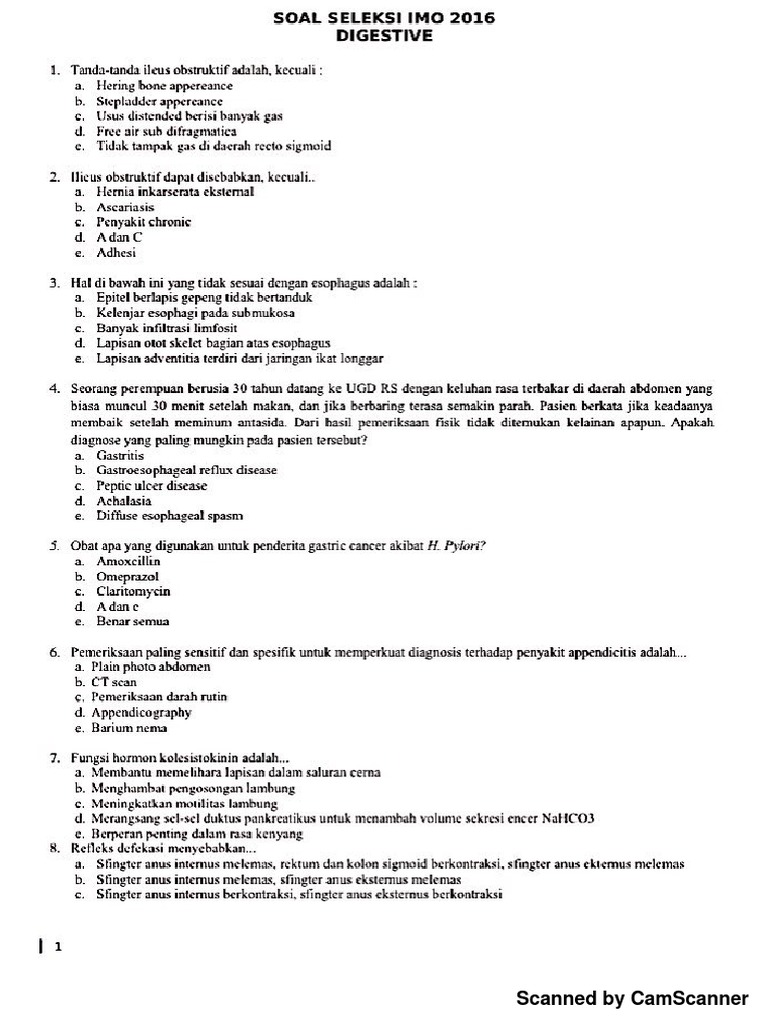 Soal Digestive | PDF
