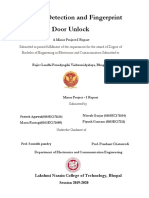 Face Detection and Fingerprint Door Unlock: A Minor Project-I Report