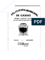 Lei Municipal Nº 1.261_1993 - Estatuto Jurídico Único Do Servidor Do Município de Caxias - MA