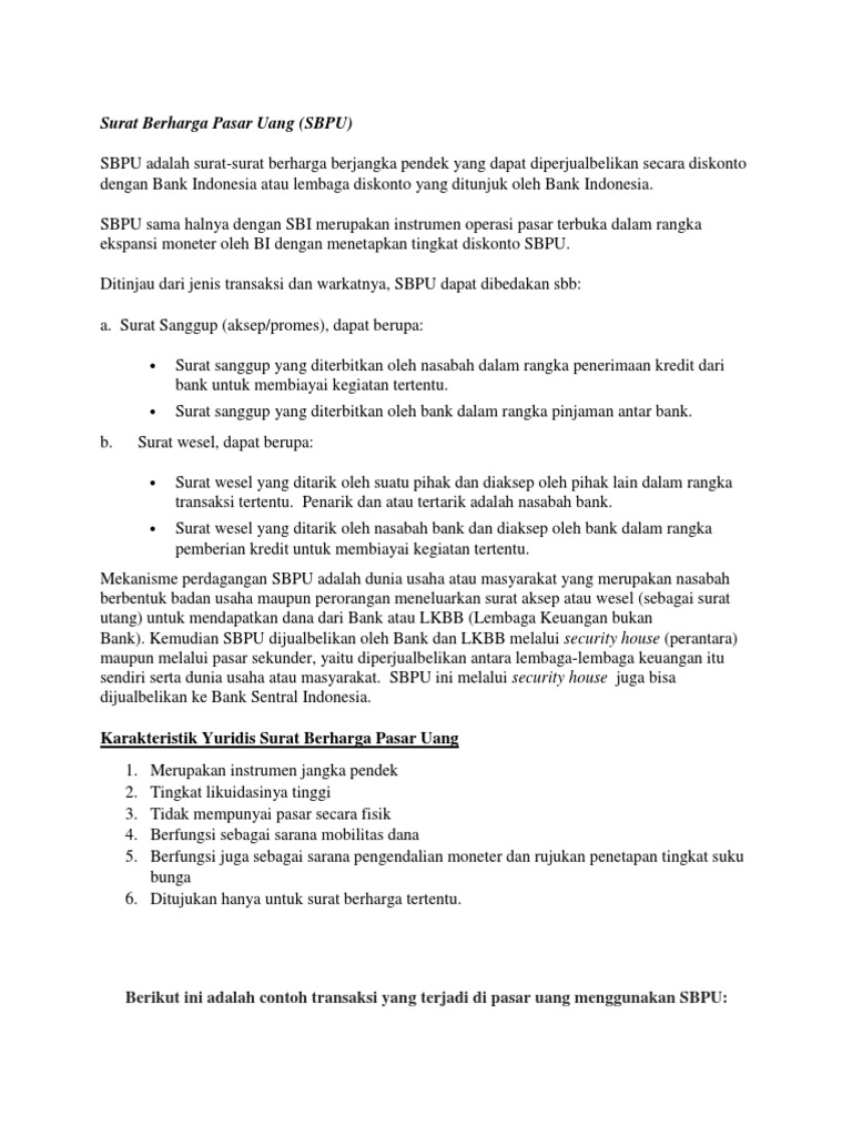 Pengertian Pasar Uang Dan Pasar Modal Persamaan Pasar Uang Dan