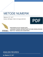 Metode Numerik - Analisis Regresi