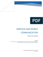 Wireless and Mobile Communication Final Report