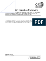 The Education Inspection Framework: Published: May 2019 Reference No: 190015