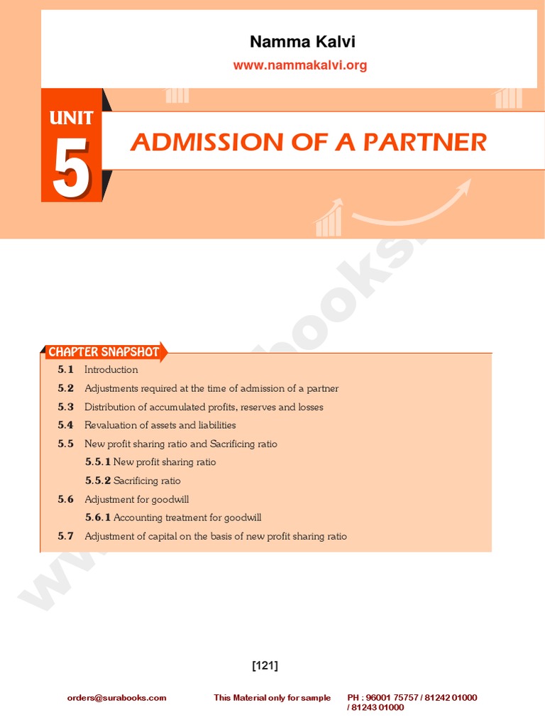 Namma Kalvi 12th Accountancy Unit 5 Sura English Medium Guide Pdf Debits And Credits Goodwill Accounting