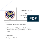 Legal Regulatory Framework KYC Norms and Obligation of Banks Under PMLA CA Nayan Kothari