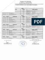 Jadwal Kimia Tekstil Semester Ganjil 2019/2020