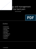 Pathology and Management of Low Back Pain