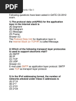 Computer Network Gate MCQ Ques