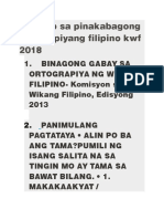 Pagsilip Sa Pinakabagong Ortograpiyang Filipino KWF 2018
