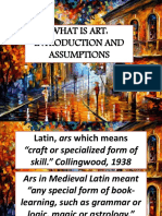What Is Art: Introduction and Assumptions