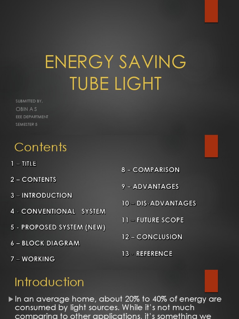 ENERGY SAVING TUBE LIGHT A GUIDE PDF Incandescent Light Bulb