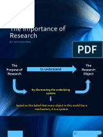 The Importance of Research