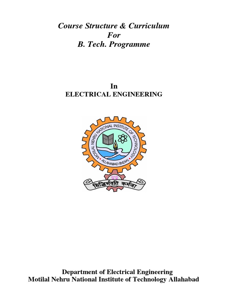 Course Structure & Curriculum For B. Tech. Programme: Electrical ...