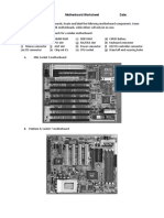 3 - Motherboard Worksheet