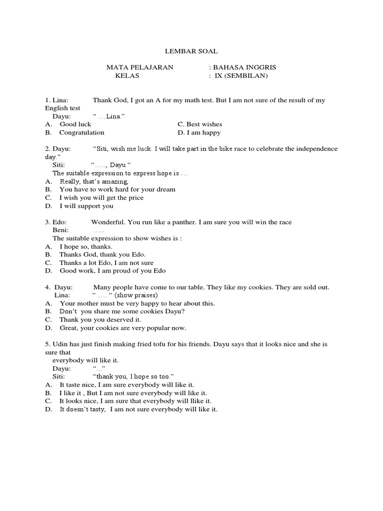 Lembar Soal Kelas 9 Mobile Phones Food And Drink