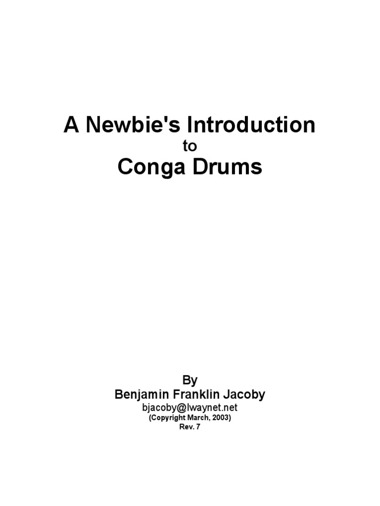 A Newbies Introduction To Conga Drums PDF Drum Kit Drum