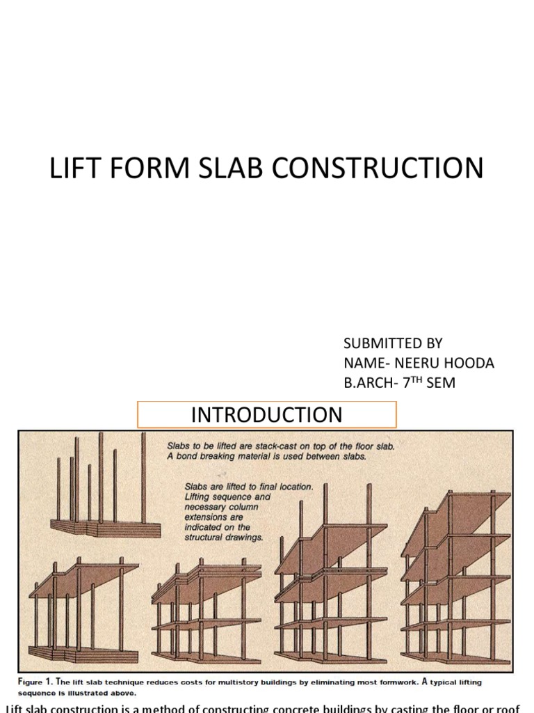 Lift-Slab Construction Method Overview | PDF | Building Engineering ...
