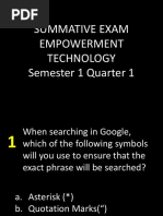 Summative Exam Empowerment Technology Semester 1 Quarter 1