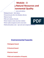 Environmental Hazards, Risks and Solutions