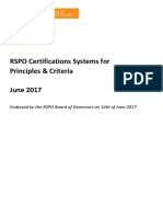 RSPO Certifications Systems For Principles & Criteria June 2017