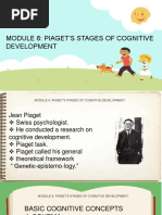 Module 6 Piaget's Stages of Cognitive Development