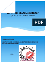 Events Management: (Portfolio Structure)