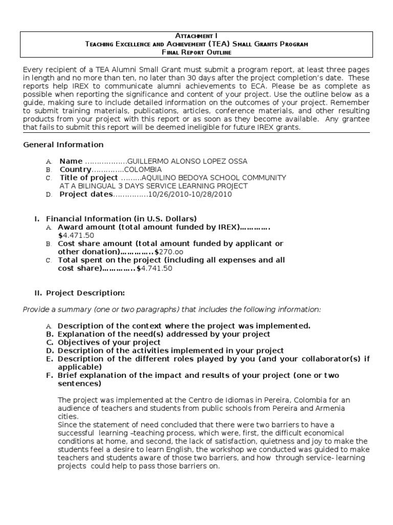 Sales report sample picture