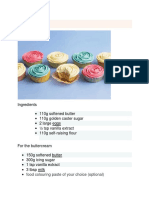 Cupcake: Food Colouring Paste of Your Choice (Optional)