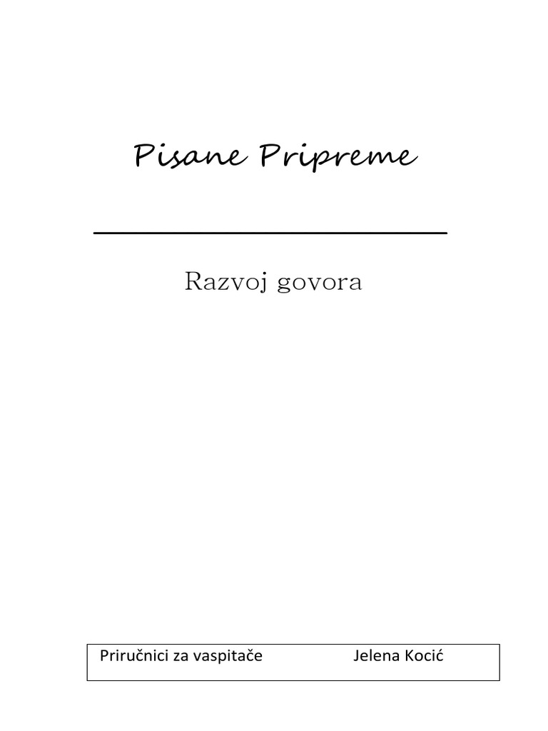 Razvoj Govora | PDF