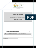 Application Form For Water-Bottling Projects For Year 2016: Project Identification Number