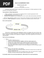 Cellular Reproduction