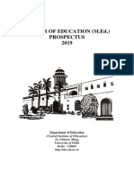 Master of Education (M.Ed.) Prospectus 2019