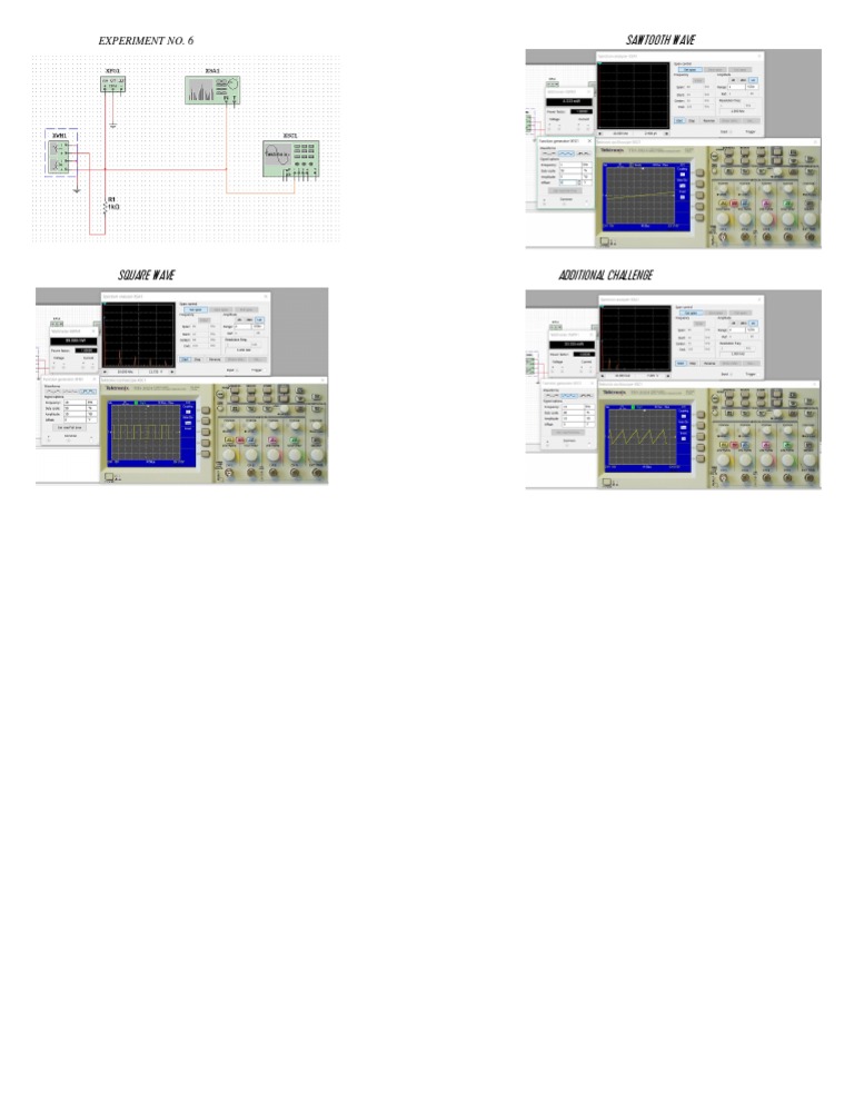 Sawtooth and Square Wave Experiment | PDF